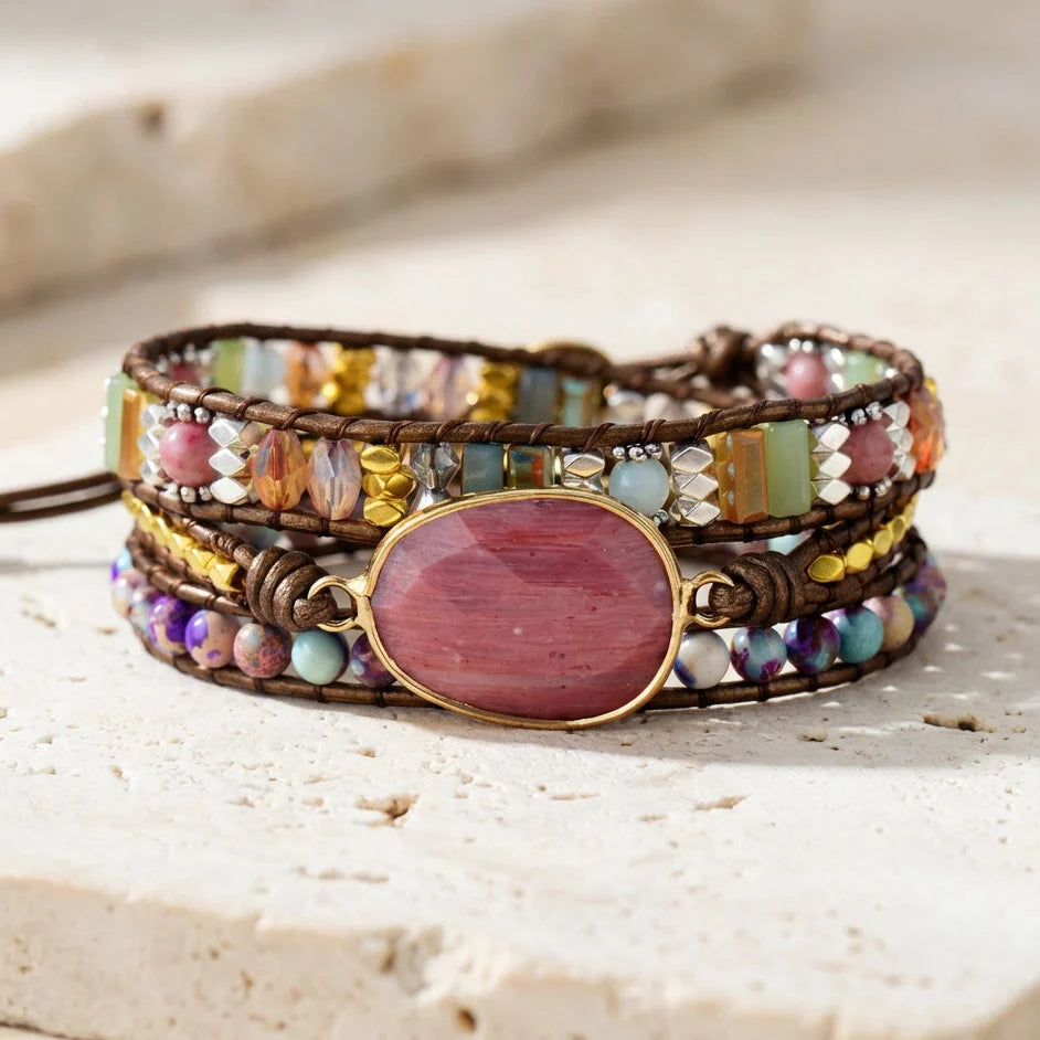 Lunaia Rhodonite Joy & Balance Bracelet