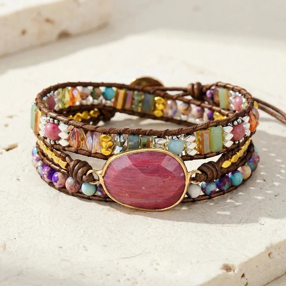 Lunaia Rhodonite Joy & Balance Bracelet