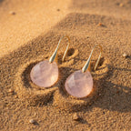 Lunaia Rose Quartz Heartlight Drop Earrings